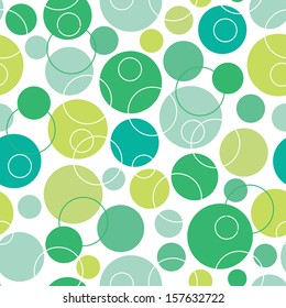 Abstract green circles seamless pattern background