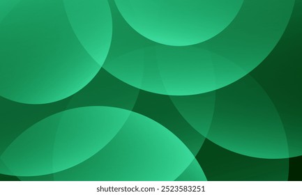 Fundo de forma de círculos verdes abstratos. Vetor Eps10