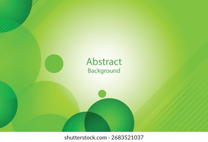 Fundo de Círculos e Formas Verdes Abstratos