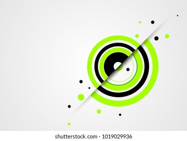 Abstract green circles vector background