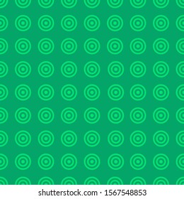 Abstract green circles vector seamless pattern