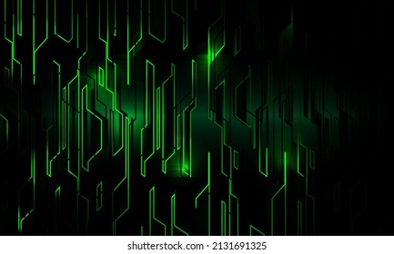 Abstract green circuit line technology on grey design modern futuristic background vector illustration.