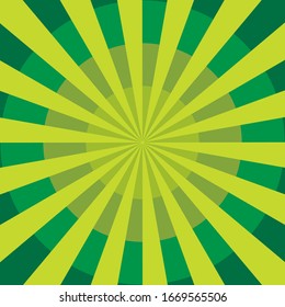 An abstract green circular burst shape background image.