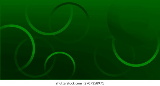 Abstract green circular shapes background. Vector illustration