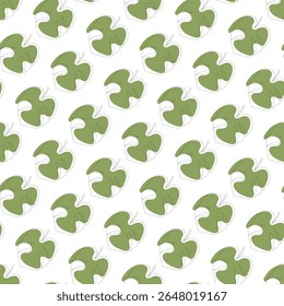 Abstract Green Clover Leaves Vector Graphic Seamless Pattern can be use for background and apparel design