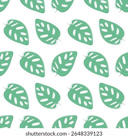 Abstract Green Clover Leaves Vector Graphic Seamless Pattern can be use for background and apparel design