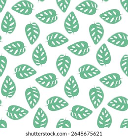 Abstract Green Clover Leaves Vector Graphic Seamless Pattern can be use for background and apparel design