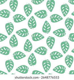 Abstract Green Clover Leaves Vector Graphic Seamless Pattern can be use for background and apparel design