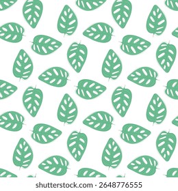 Abstract Green Clover Leaves Vector Graphic Seamless Pattern can be use for background and apparel design