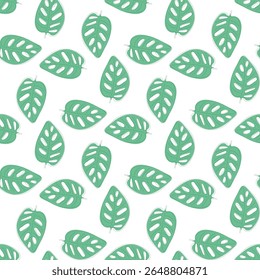 Abstract Green Clover Leaves Vector Graphic Seamless Pattern can be use for background and apparel design