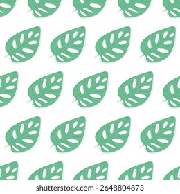 Abstract Green Clover Leaves Vector Graphic Seamless Pattern can be use for background and apparel design