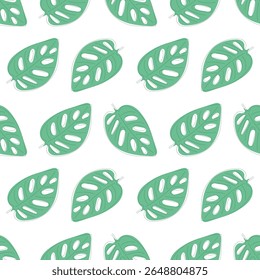 Abstract Green Clover Leaves Vector Graphic Seamless Pattern can be use for background and apparel design