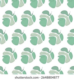 Abstract Green Clover Leaves Vector Graphic Seamless Pattern can be use for background and apparel design