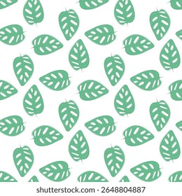 Abstract Green Clover Leaves Vector Graphic Seamless Pattern can be use for background and apparel design