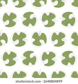 Abstract Green Clover Leaves Vector Graphic Seamless Pattern can be use for background and apparel design