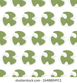 Abstract Green Clover Leaves Vector Graphic Seamless Pattern can be use for background and apparel design