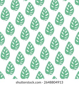 Abstract Green Clover Leaves Vector Graphic Seamless Pattern can be use for background and apparel design