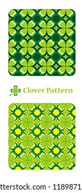 Abstract green clover pattern. Vector illustration on isolated background. Scalable design. Print for t-shirt or any other purpose