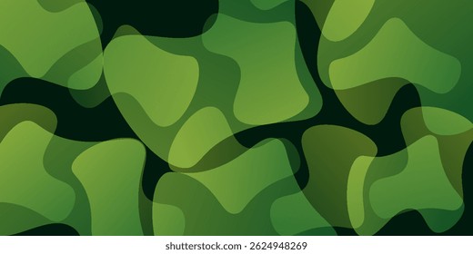 Fundo de cor verde abstrato. exército, composição de formas dinâmicas. Vetor Eps10;