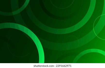 Resumen del fondo de color verde con círculos. Composición dinámica de formas. Vector Eps10