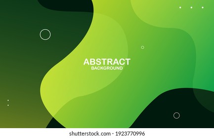 Abstract green color background. Dynamic shapes composition. Eps10 vector