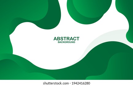 Abstract green color background. Dynamic shapes composition. Vector illustration