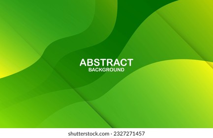 Abstract green color background. Dynamic shapes composition. Eps10 vector