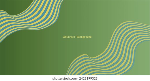 Abstract green color background with dynamic green waves. Modern minimalistic background for your projects.  