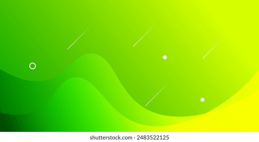 Abstract green color background. Dynamic shapes composition. Eps10 vector