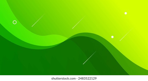 Fondo de color verde Abstractas. Composición de Formas dinámicas. Vector Eps10