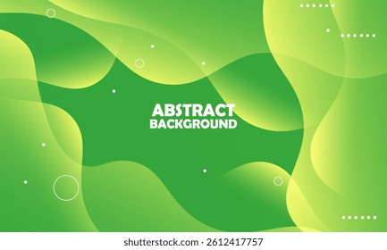 Abstract green color background. Dynamic shapes composition. Eps10 vector