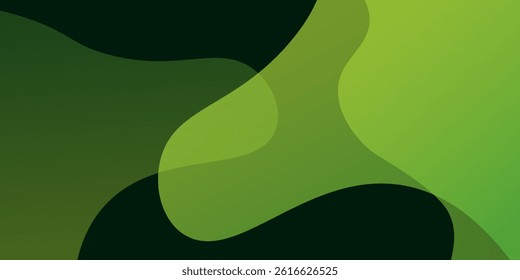 Abstract green color background. Dynamic shapes composition. Eps10 vector
