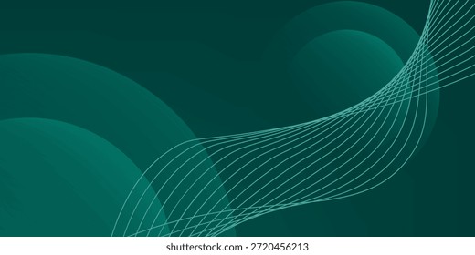 Fundo de cor verde abstrato. Composição de formas dinâmicas. Forma de curva geométrica mínima criativa. fundo para cartazes, cartazes, brochuras, banners, páginas web, cabeçalhos, capas