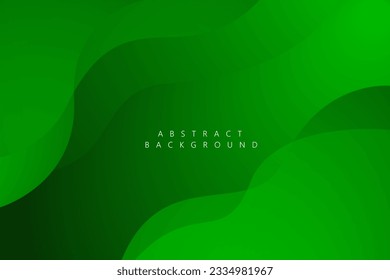 Abstract green color background. geometric wave composition. Vector illustration