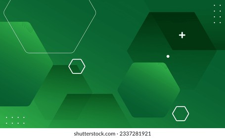 Abstract green color background.  Gradient dynamic shapes composition. Eps10 vector