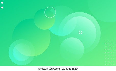Abstract green color background. 
 Multi color circle background. Minimal abstract cover design. Creative colorful wallpaper. Trendy gradient poster. Vector illustration