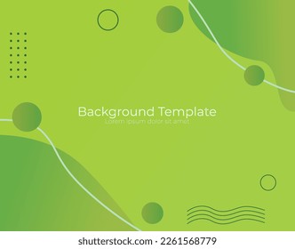 Abstract green color background. Trendy gradient shapes composition. Vector illustration