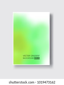 Abstract green color blurred gradient background. Nature backdrop. Vector illustration. Ecology, eco, bio concept for your graphic design, banner brochure or poster.
