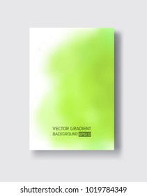 Abstract green color blurred gradient background. Nature backdrop. Vector illustration. Ecology, eco, bio concept for your graphic design, banner brochure or poster.