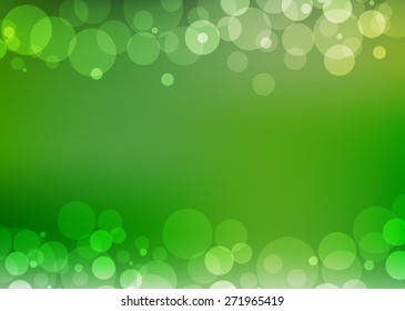 Abstract green color bokeh background