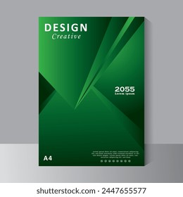 Abstract green color brochure template, Annual Report, Magazine, Poster, Corporate Presentation, Portfolio, Flyer, infographic, layout modern with Green color size A4,