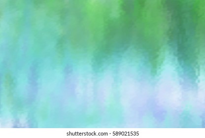 Abstract green color gradient background for web, presentations and prints. Vector illustration. Wet glass effect. Forest on the rain.