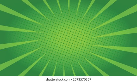 Abstract Green Color gradient dotted Background For social media post design, comic book,  Computer screen wallpaper