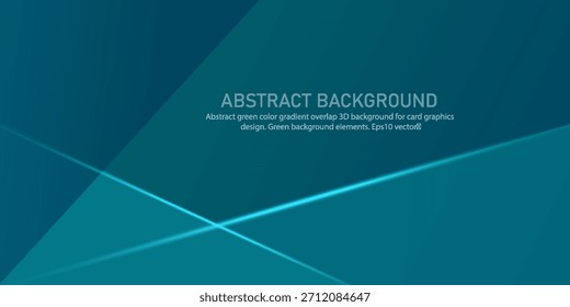 Abstractas gradiente de color verde se superpone al fondo 3D para el diseño de gráficos de tarjetas. Elementos de fondo verde. Vector Eps10