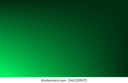 Abstract green color gradient spotlight background. Blurred gradation art backdrop template