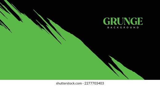 Abstract green color grunge brush stroke new background