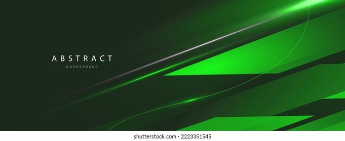 Abstract green color moving line illustration design graphic background