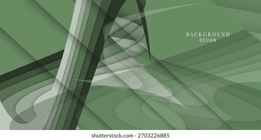 Abstract green color overlap layer background