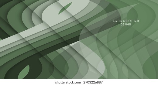 Abstract green color overlap layer background