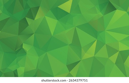 Abstract Green Color Polygon Background Design, Abstract Geometric Origami Style With Gradient